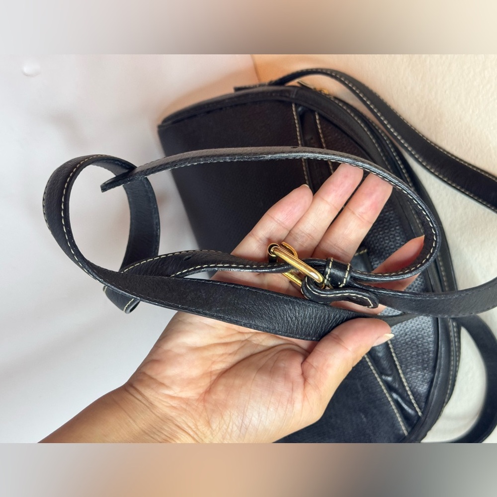 LANCEL Vintage Black Leather Crossbody Bag - Picture 4 of 12